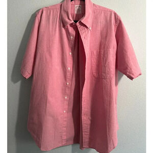 Brooks Brother’s Men’s Pink 100% Cotton Button Up Oxford Dress Shirt 16